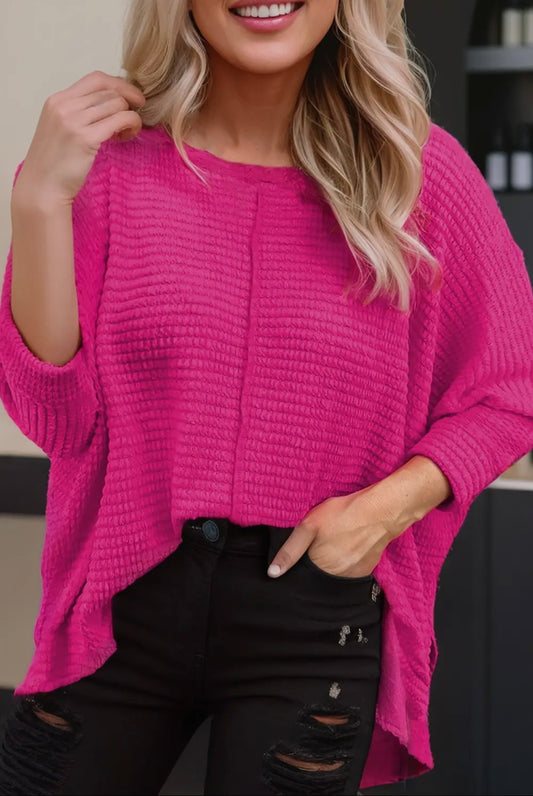 Hot Pink Textured Shirt