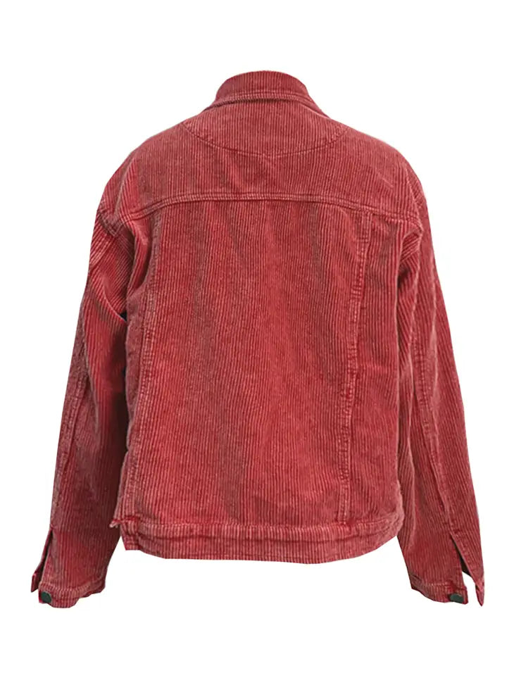 Football Sequins Red  Corduroy Jacket