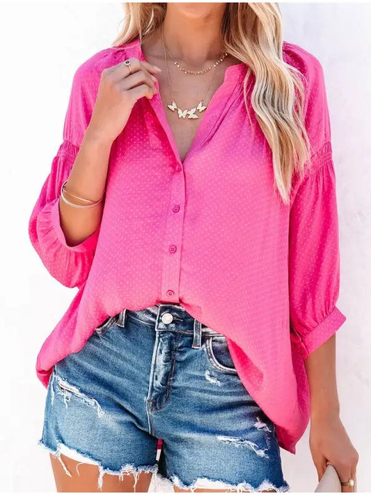 Think Pink Dotted Blouse