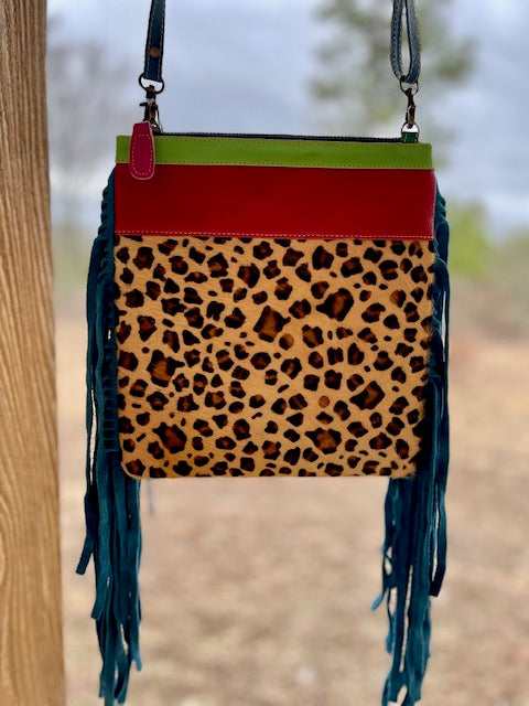 Leopard with red trim Crossbody ** SALE**