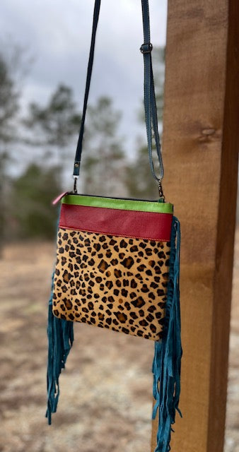 Leopard with red trim Crossbody ** SALE**