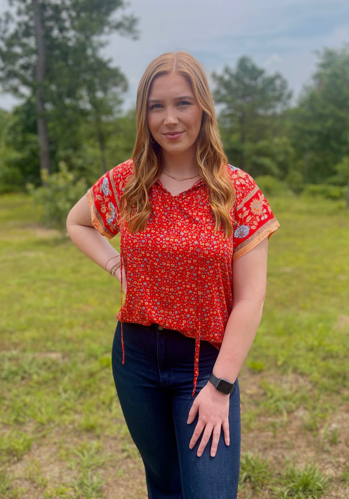 Red Boho Shirt