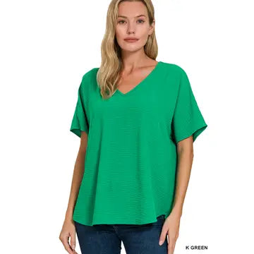 Green with Envy Short Sleeve Top