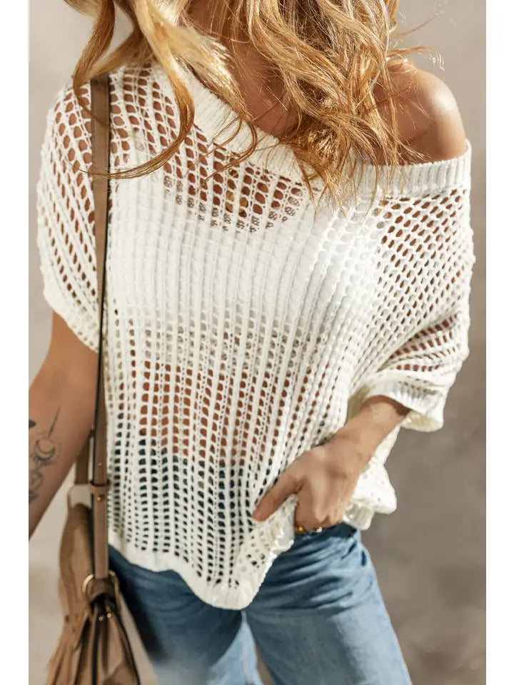 Fishnet Round neck Sweater